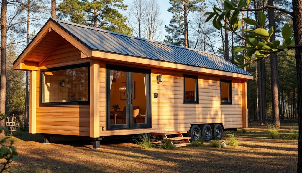 Allwood Avalon Cabin Kit tiny house with large windows and modern design