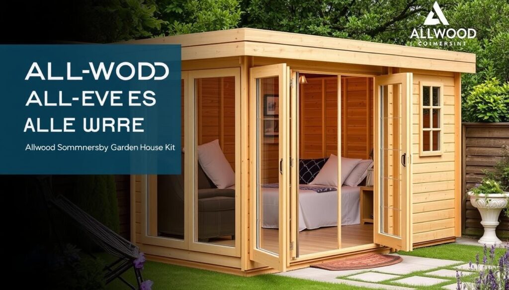 Allwood Sommersby Garden House Kit with large windows and modern design